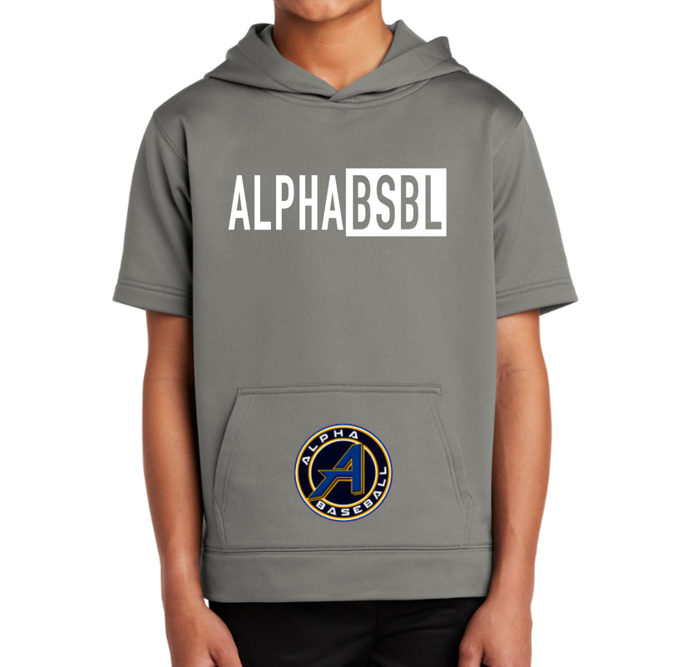 ALPHA BSBL - SHORT SLEEVE HOODIE