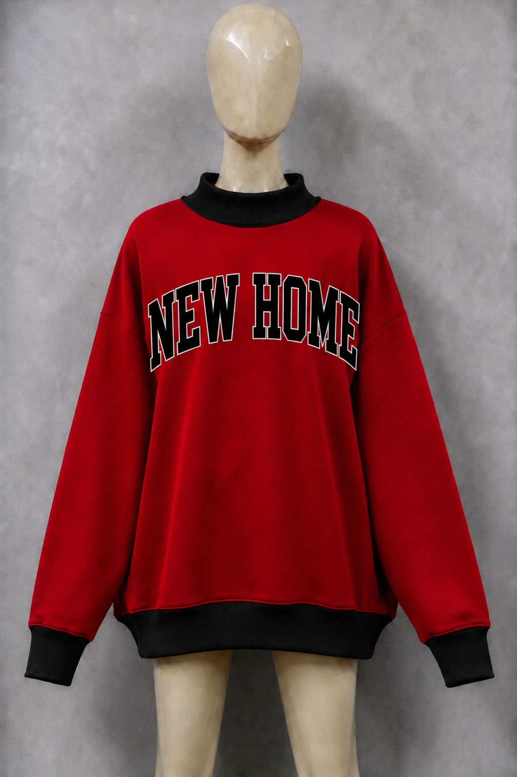 NEW HOME Reversible Mock-Neck