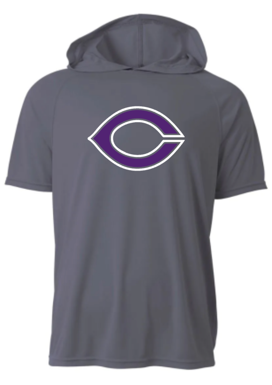 C logo - Short sleeve hoodie