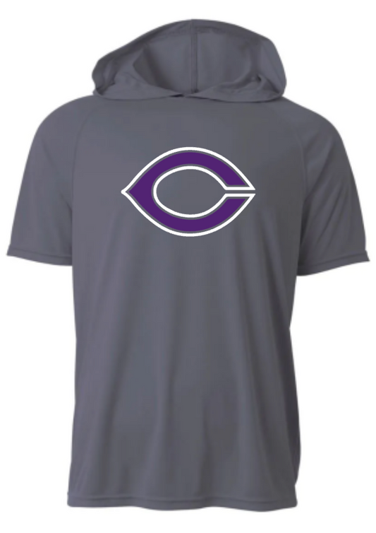 C logo - Short sleeve hoodie
