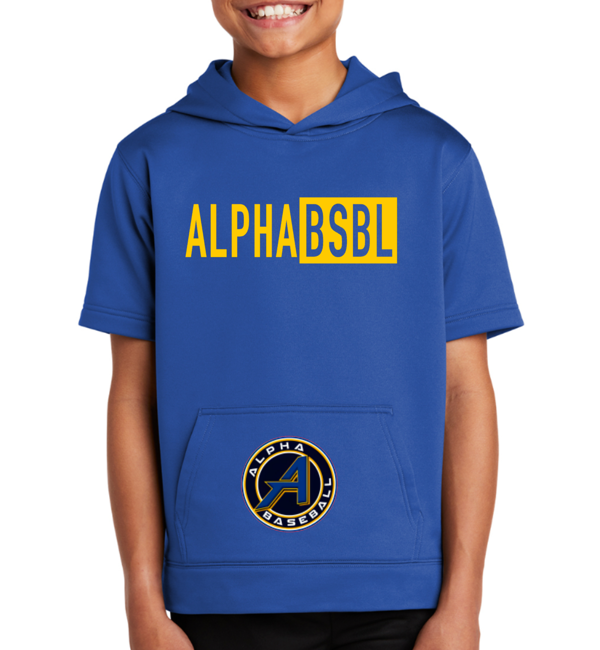 ALPHA BSBL - SHORT SLEEVE HOODIE