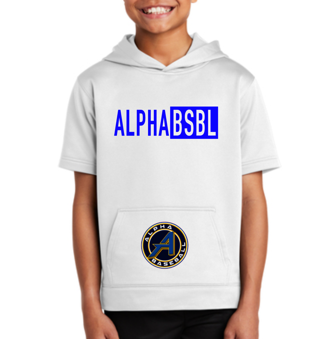 ALPHA BSBL - SHORT SLEEVE HOODIE