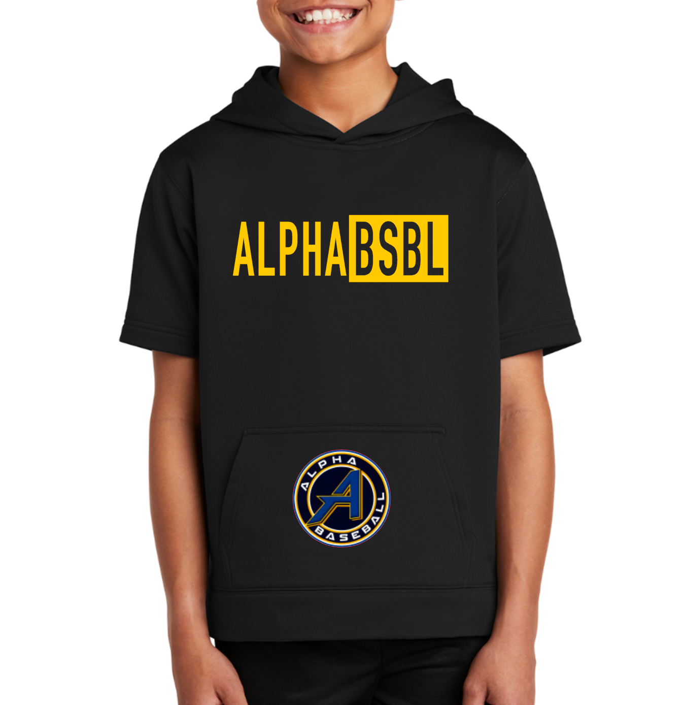 ALPHA BSBL - SHORT SLEEVE HOODIE