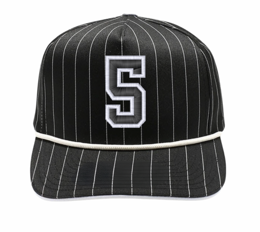 Custom number - pinstripe hat