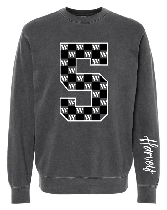 Water - Oversized custom number