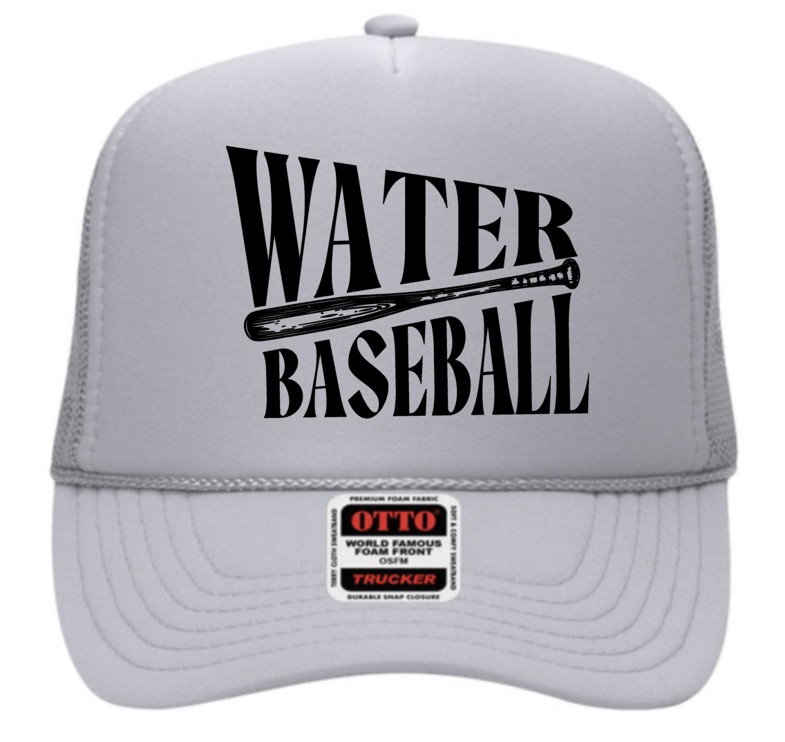 Water Baseball - Silver foam trucker hat