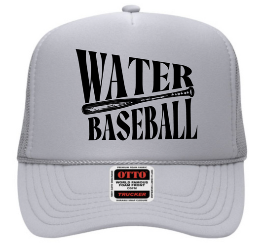Water Baseball - Silver foam trucker hat