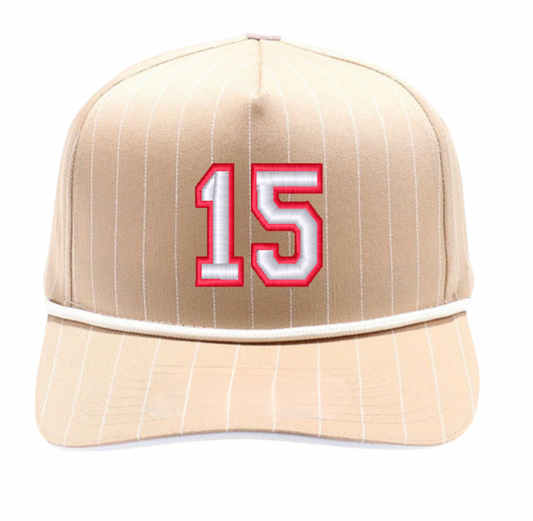 Bombers custom number - pinstripe hat