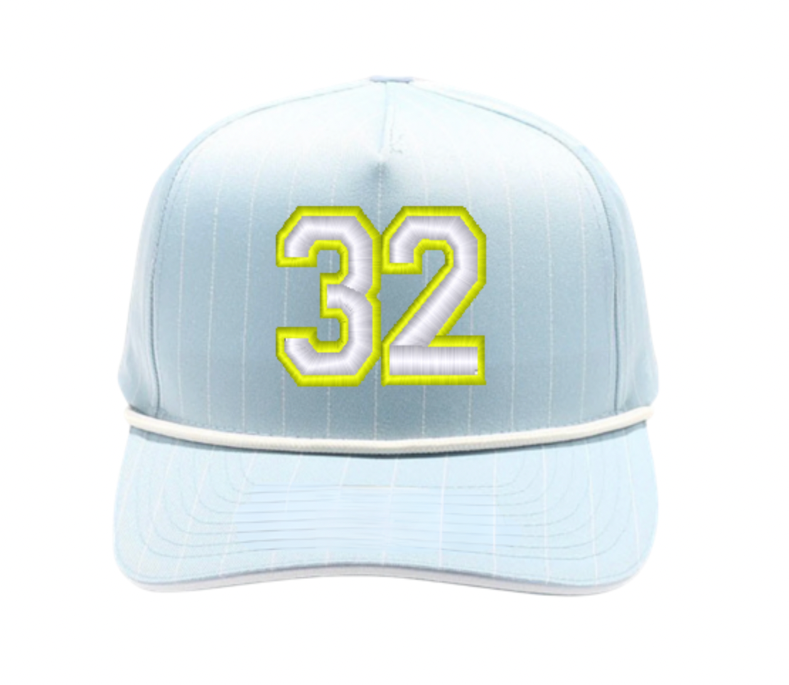 Naturals custom number - pinstripe hat