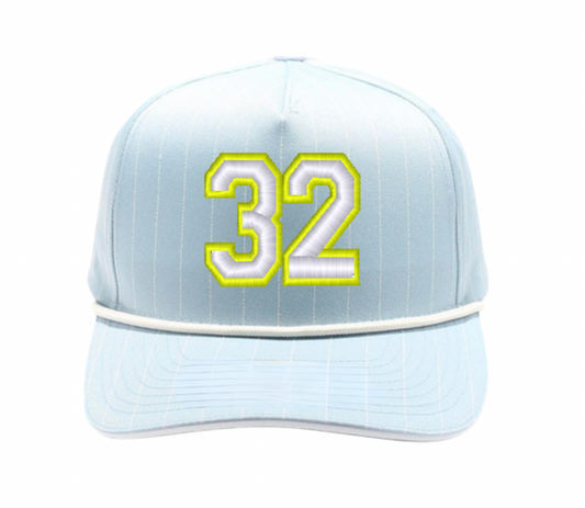 Naturals custom number - pinstripe hat