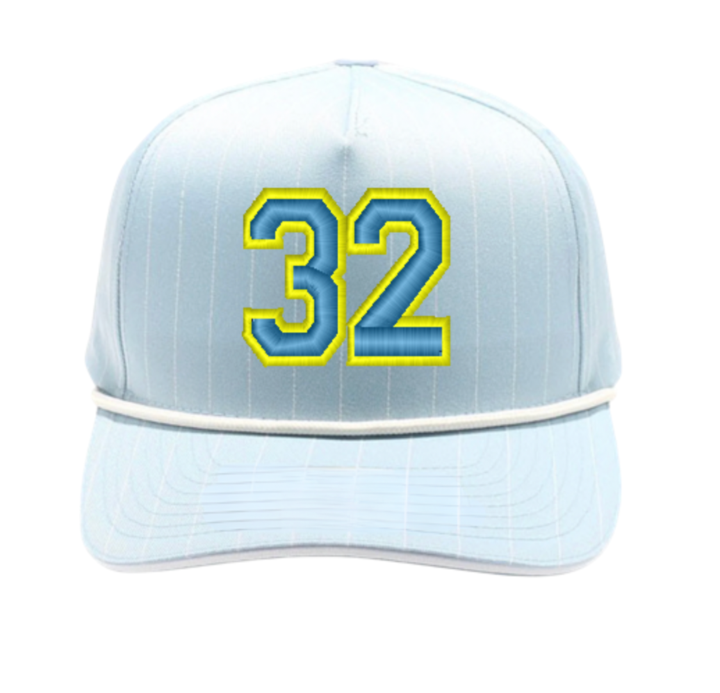 Naturals custom number - pinstripe hat