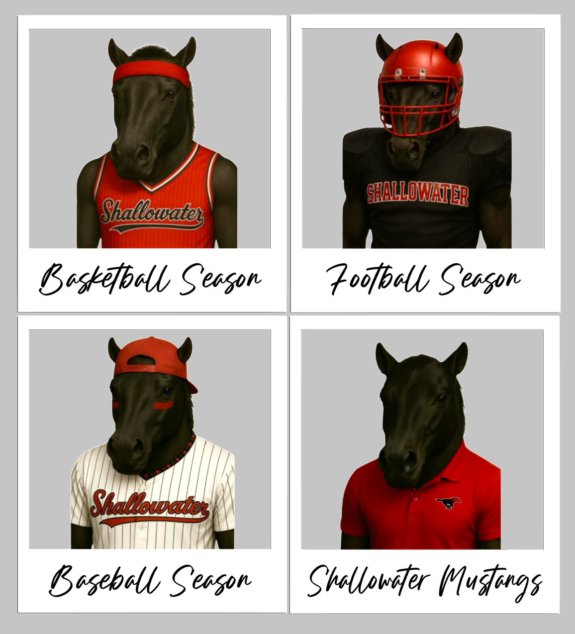Mustangs Polaroid Portrait