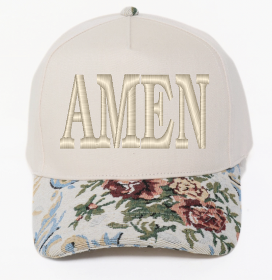 AMEN puff - floral hat