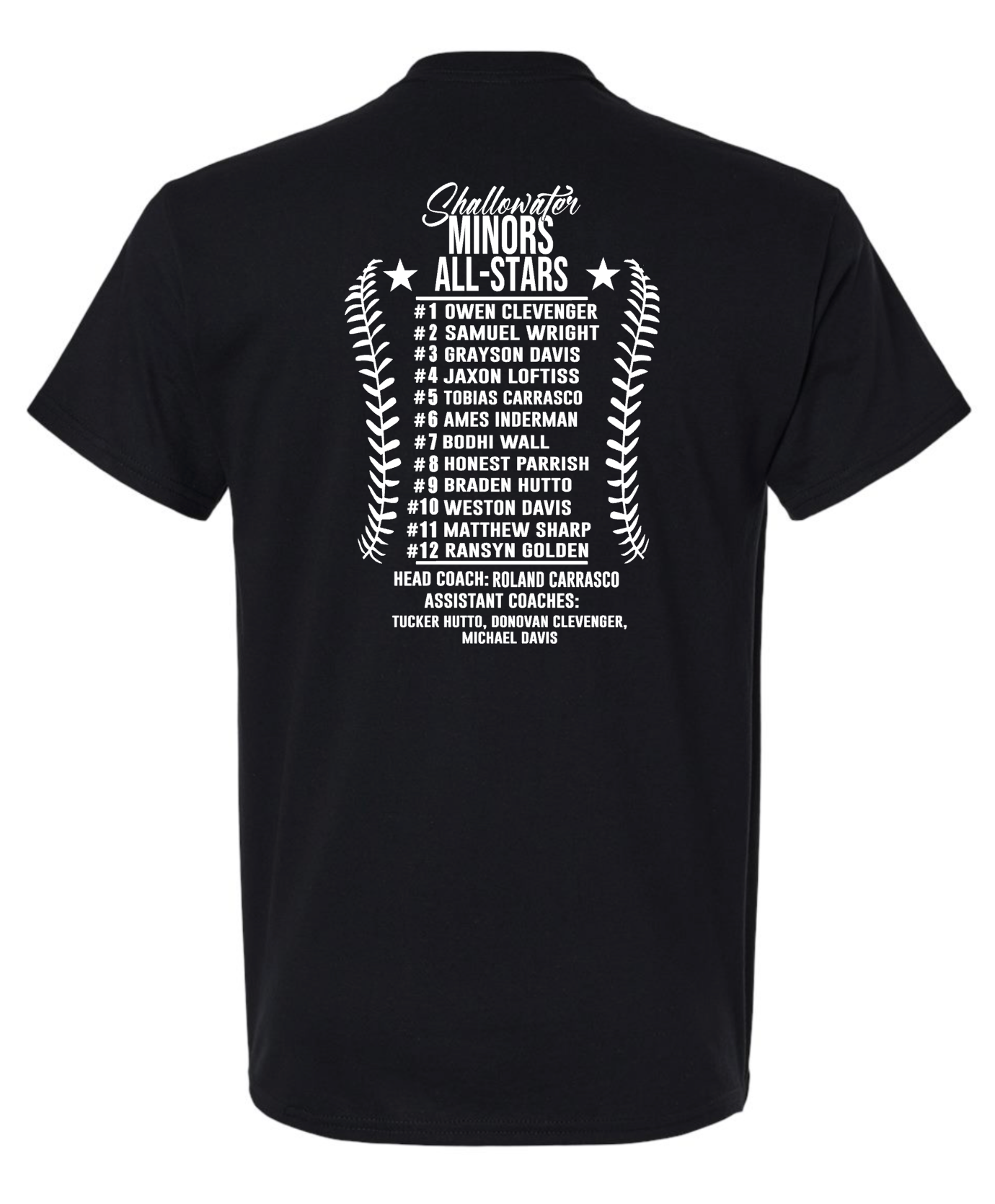 MINORS - ALL STARS (roster on back)