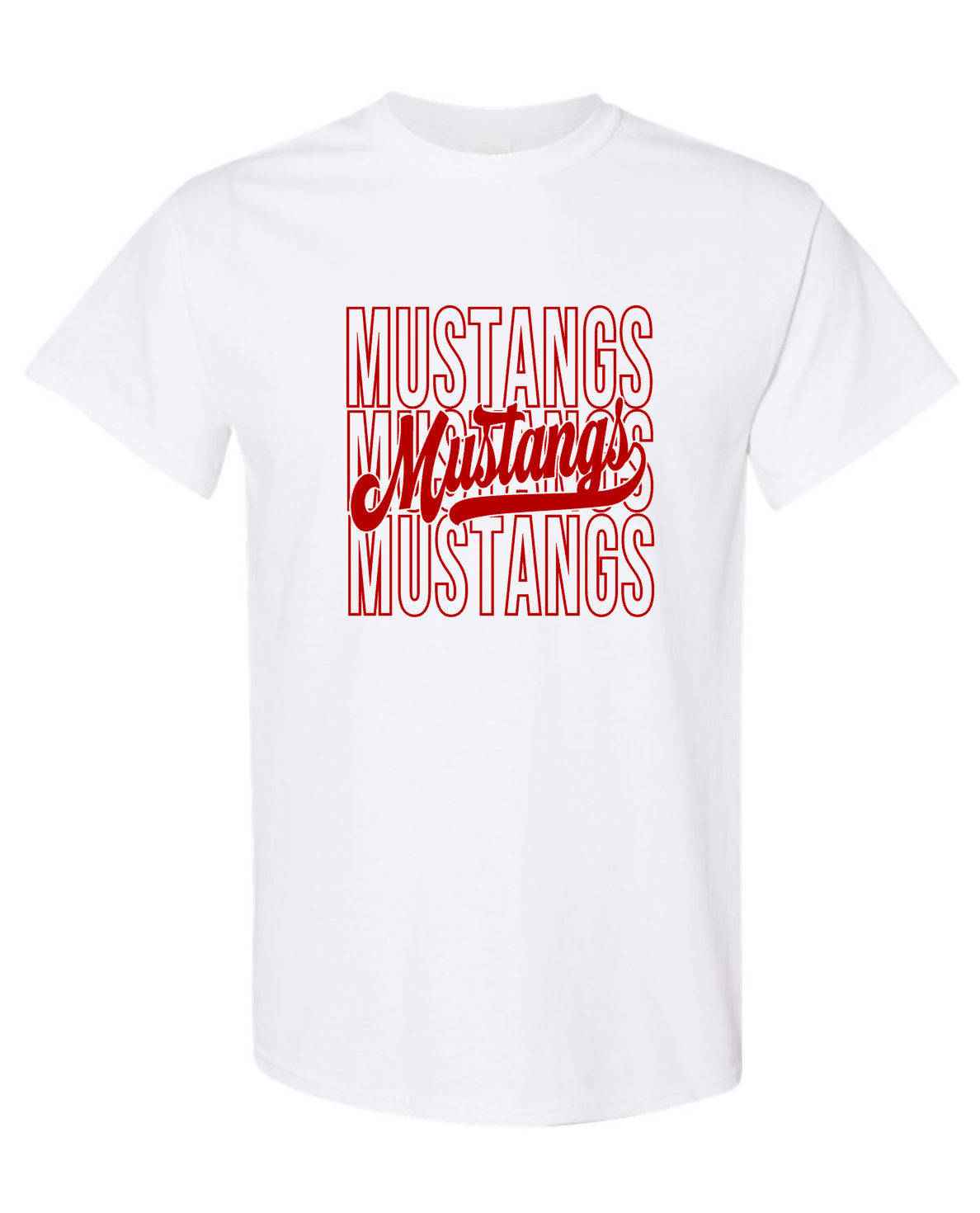 Mustangs stacked tee