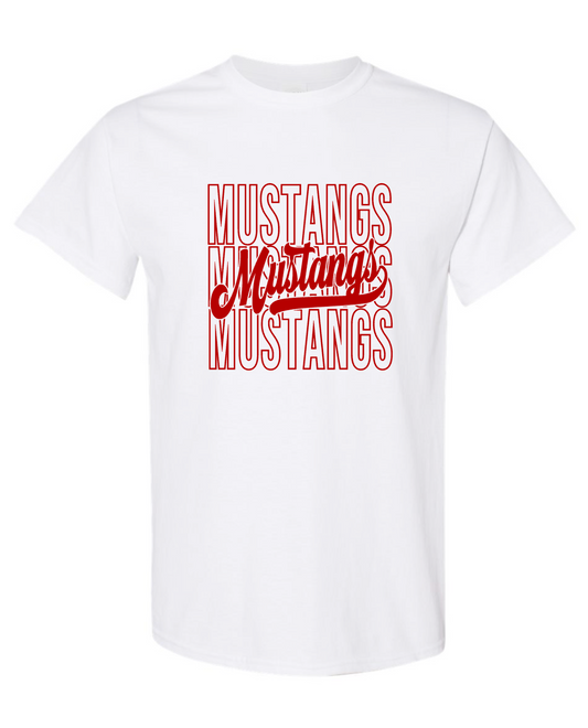 Mustangs stacked tee