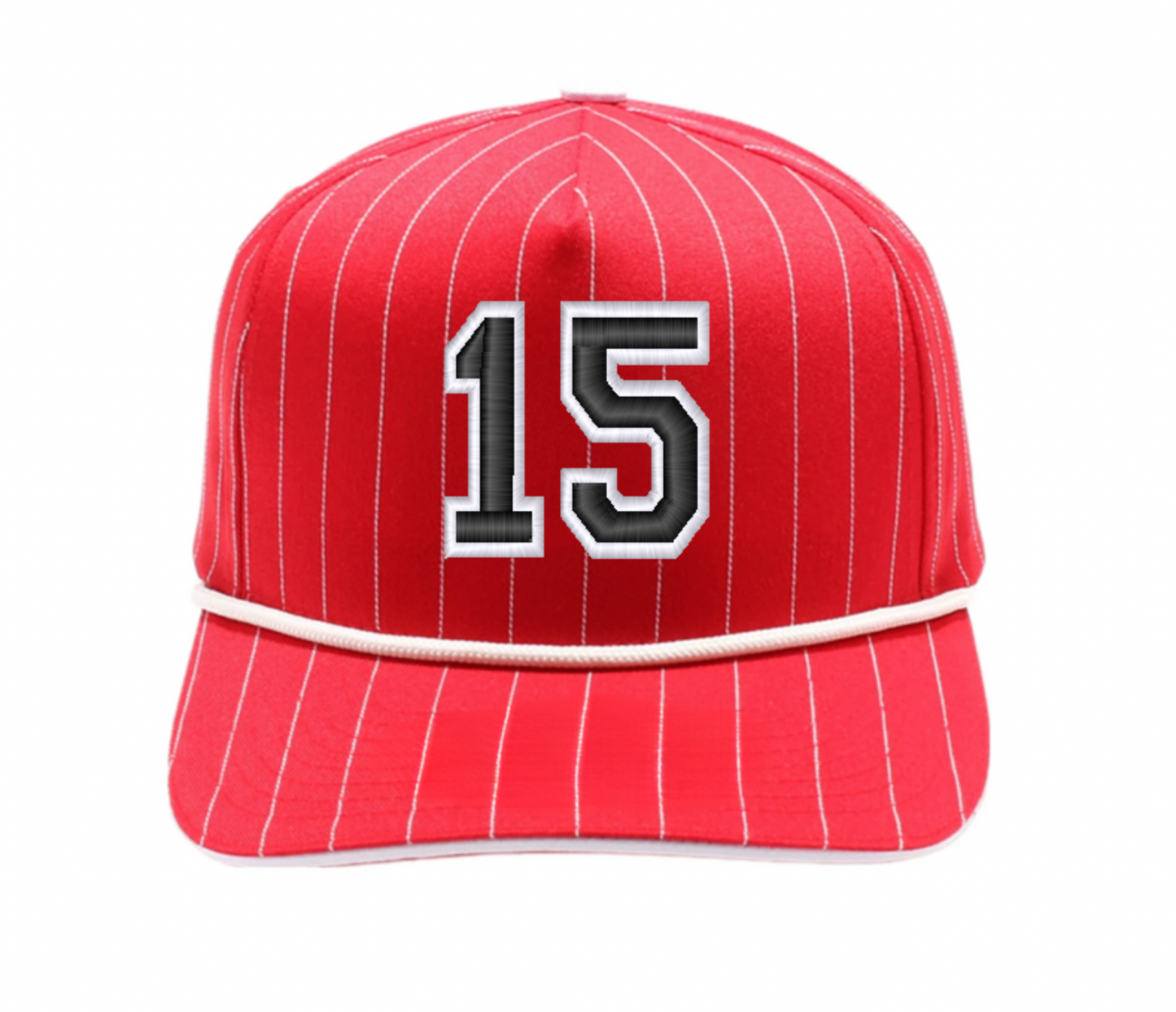 Stampede custom number - pinstripe hat