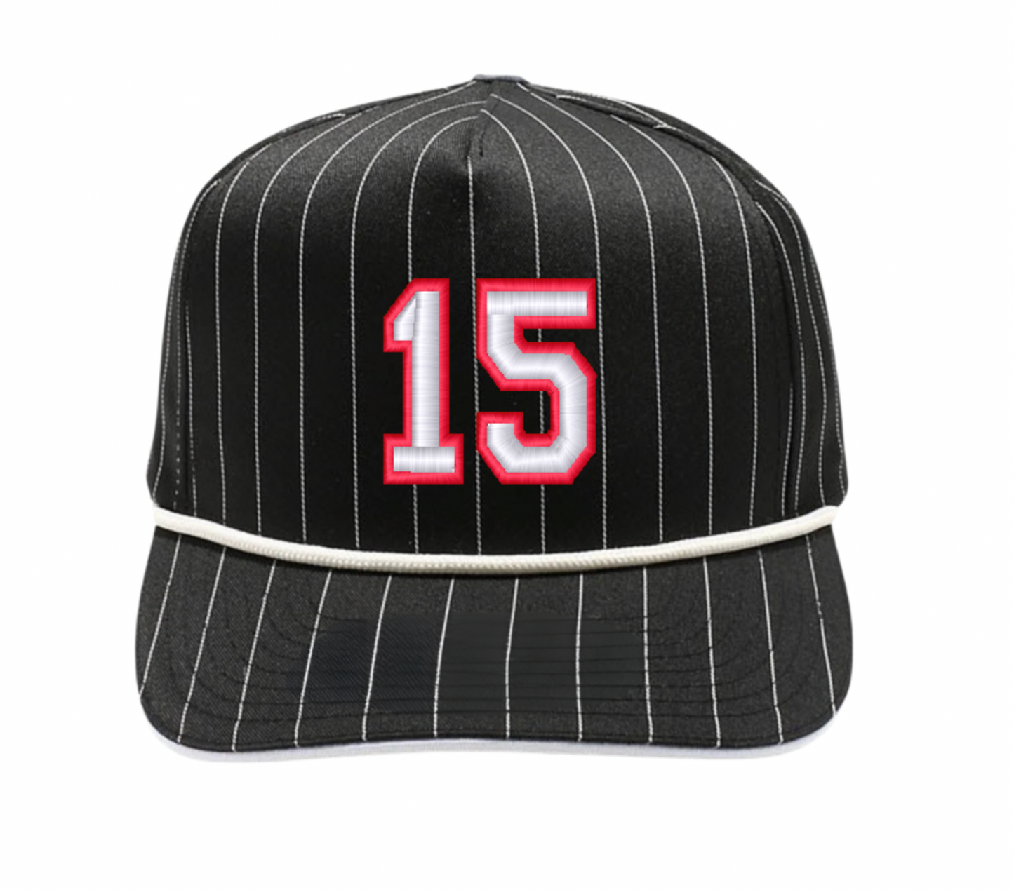 Stampede custom number - pinstripe hat