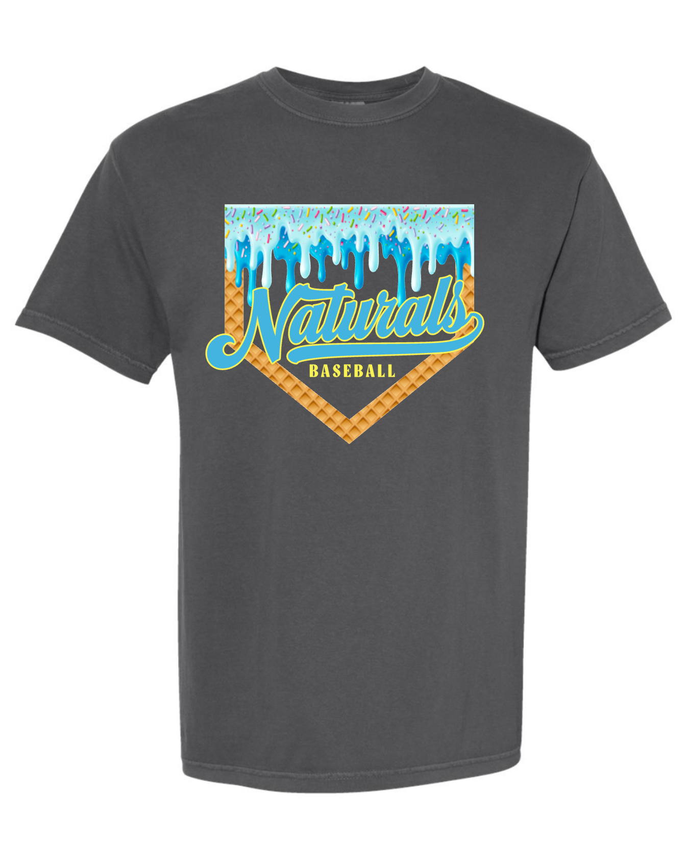 NATURALS Baseball drip FRONT & BACK - Custom NAME & NUMBER backside